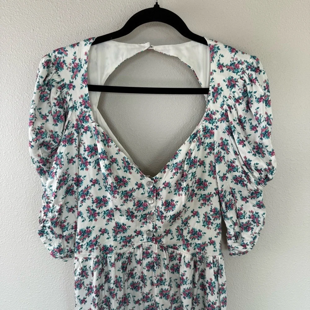 New For Love & Lemons Taggart Floral Print Mini Dress White NWT - Picture 6 of 16